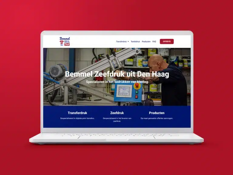 website laten maken zoals bemmel zeefdruk door aad wagner van aadwork uit bink36 in den haag