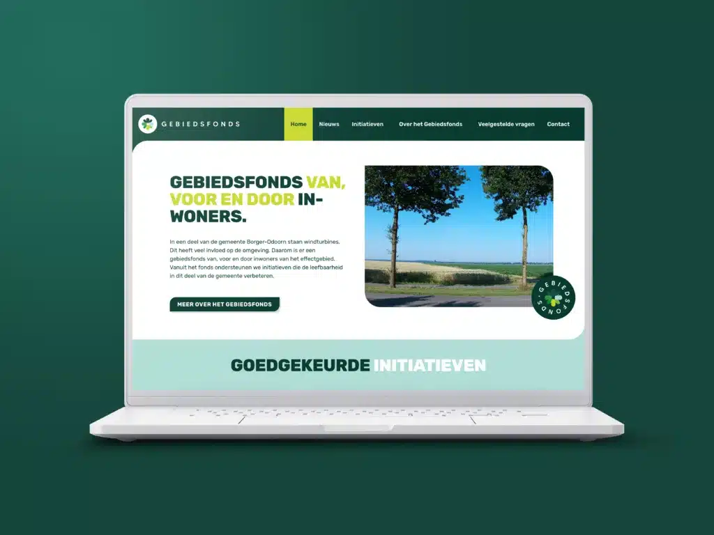website laten maken zoals gebiedsfonds door grafisch ontwerper aad wagner van aadwork uit bink36 den haag