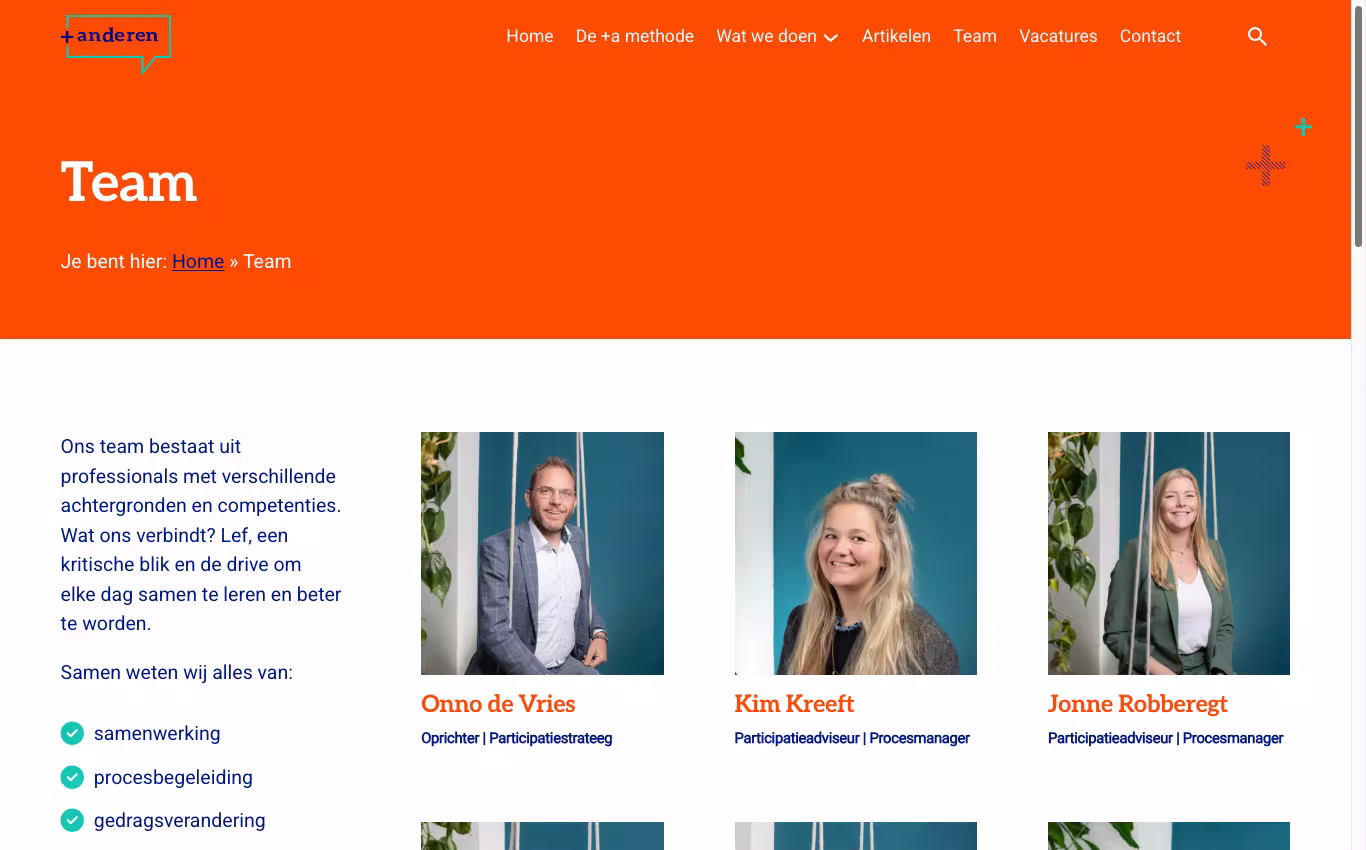 +anderen website team pagina